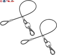 Chew Proof Dog Leash,2Pack Extension Metal Cable Lead,No Tangle Dual Dog Leashes