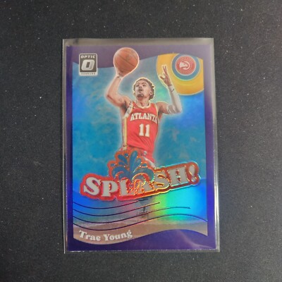 2023-24 Donruss Optic Splash! Trae Young Purple Prizm #1 Insert Hawks    L38