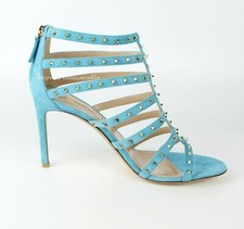 NEW VALENTINO GARAVANI Suede Rockstud Strappy Cage Sandals, EUR 36.5, MSRP $1245