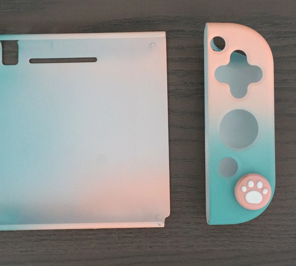 Insten Nintendo Switch Pink Green Gradient Skin Animal Crossing Protective Case - Image 3 of 4