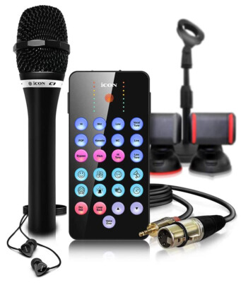 Icon Pro Audio LIVEPOD Plus xC1 Live Steaming Audio Processing Interface Bundle