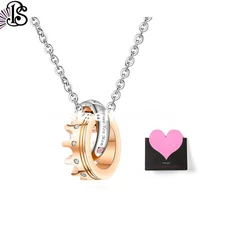 "I love you Mom" Pendant Stainless Steel Necklace for Women Mother's Day Gift