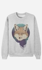 Men's Gray Sweatshirt, WINTER FOX