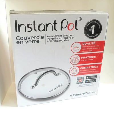 Replacement Lid Instant Pot GLID60 6qt Tempered Glass Stainless