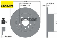 2X Bremsscheibe Textar 92075703 2 Bremsscheiben Hinterachse Hinten