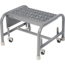 Grip 16""W 1 Step Steel Rolling Ladder 10""D Top Step - WLSR001162 Tri  Mfg