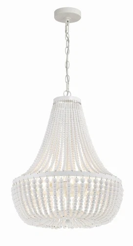 Crystorama Rylee 18 3/4" Wide Matte White 6-Light Chandelier - Picture 4 of 8
