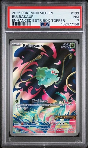Bulbasaur Pokemon Meg En-Mega Evolution 133 NM PSA 7