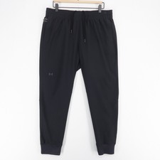 Under Armour Sportstyle Elite Joggers Womens L Black UA Storm Elastic Waist