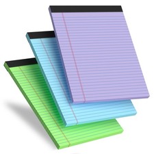 Colored Legal Pads, 3 Pack Writing Pads 8.5 x 11, Note Pads 8.5 x 11 College ...