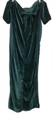 Pretty Little Thing Womens Green See Through Side Sexy Long Dress Size 16