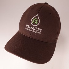 Port Authority Flexfit Baseball Cap Men's S/M Brown Premiere Logo