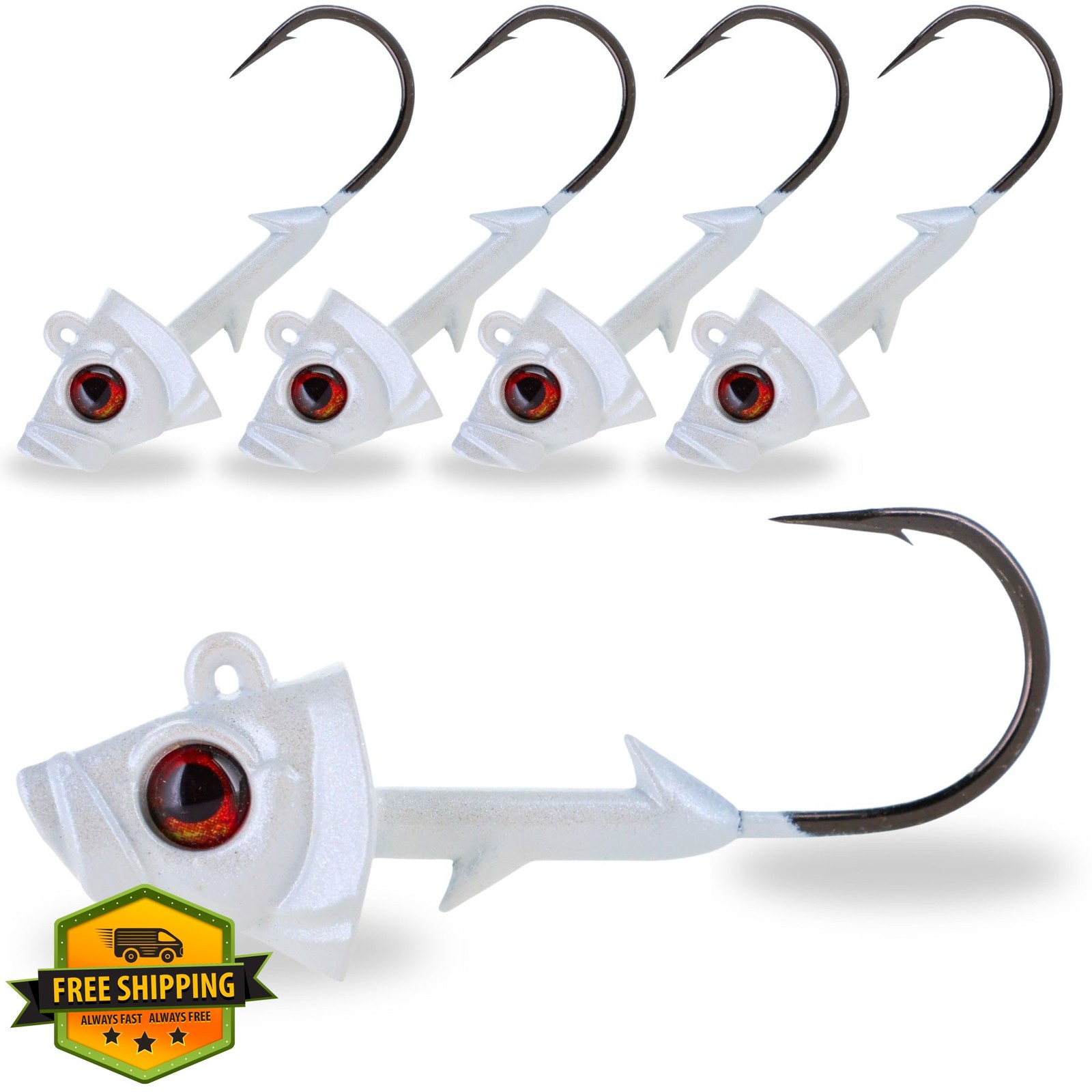 Reaction Tackle Swimbait Jig Head Weighted Hook Saltwater Freshwater Realisti... - Image 3