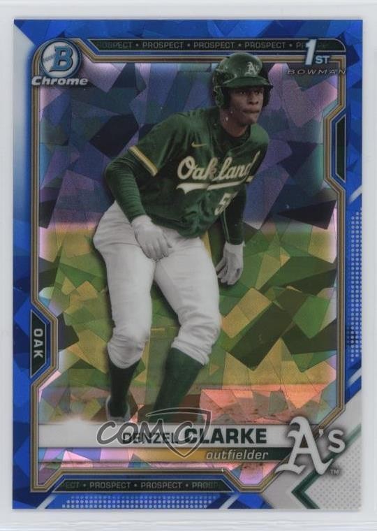 2021 Bowman Chrome Draft Sapphire Edition Denzel Clarke #BDC-128 19b4
