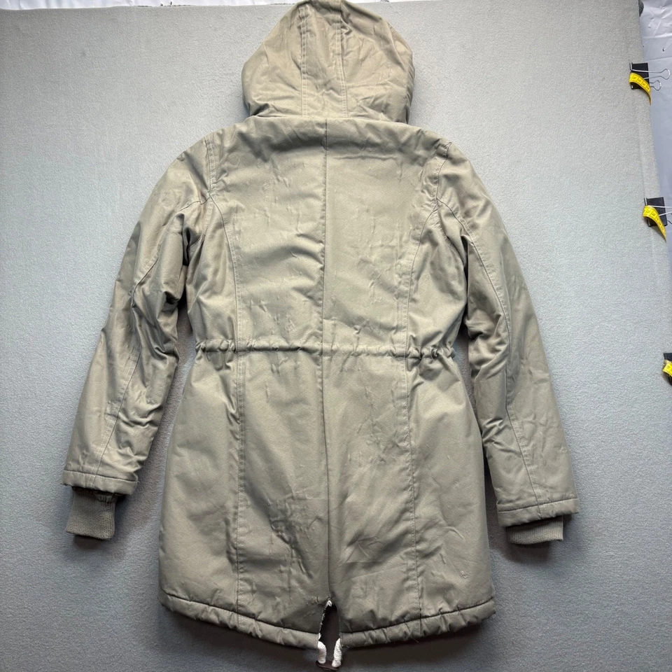 Chaqueta Parka Forrada Sherpa con Capucha Brave Soul Caqui Verde Cordón Talla S Foto 2 de 4