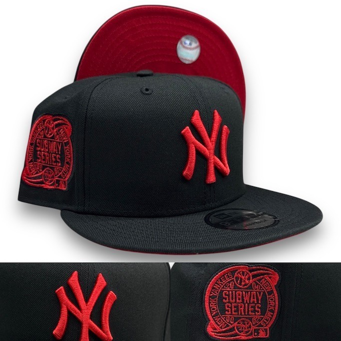 NY Yankees 9FIFTY Subway Series  Adjustable Snapback New Era Cap - Black-Red-NWT