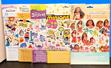 5 Pack Temporary Tattoos Disney Frozen Stitch Moana 2 Winnie the Pooh Minions