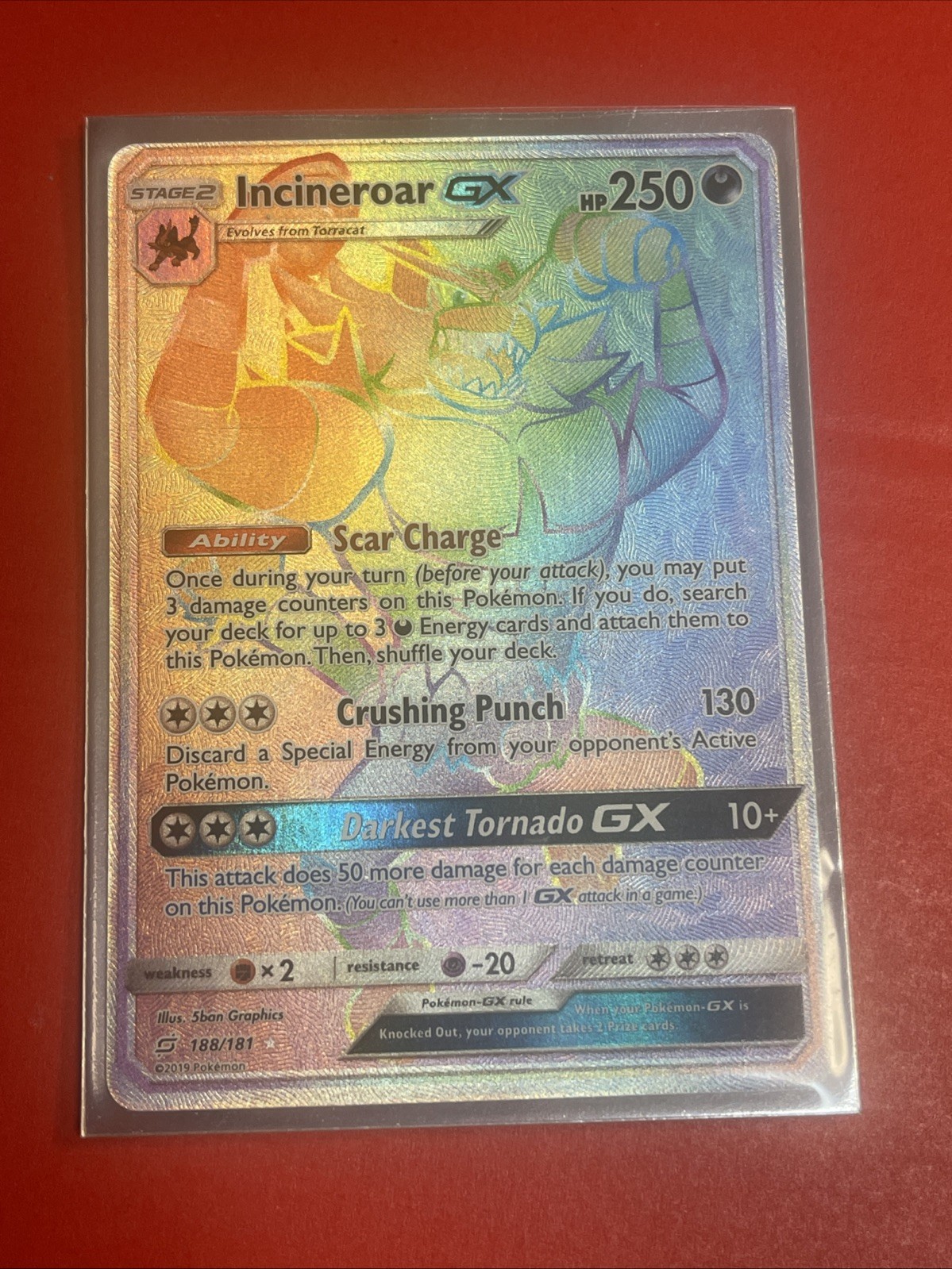 Incineroar-GX 061/052 NM Dark Order Japanese Pokemon Card TCG