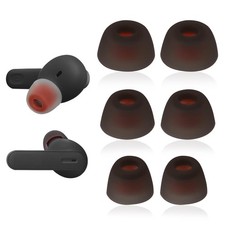 3 Pairs Silicone Ear Tips Earphone Replacement Eartips Earbuds Black