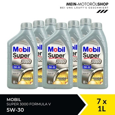 Mobil Super 3000 Formula V 5W-30 VW 504 00 MB 229.51 Motoröl 7x1 Liter = 7 Liter