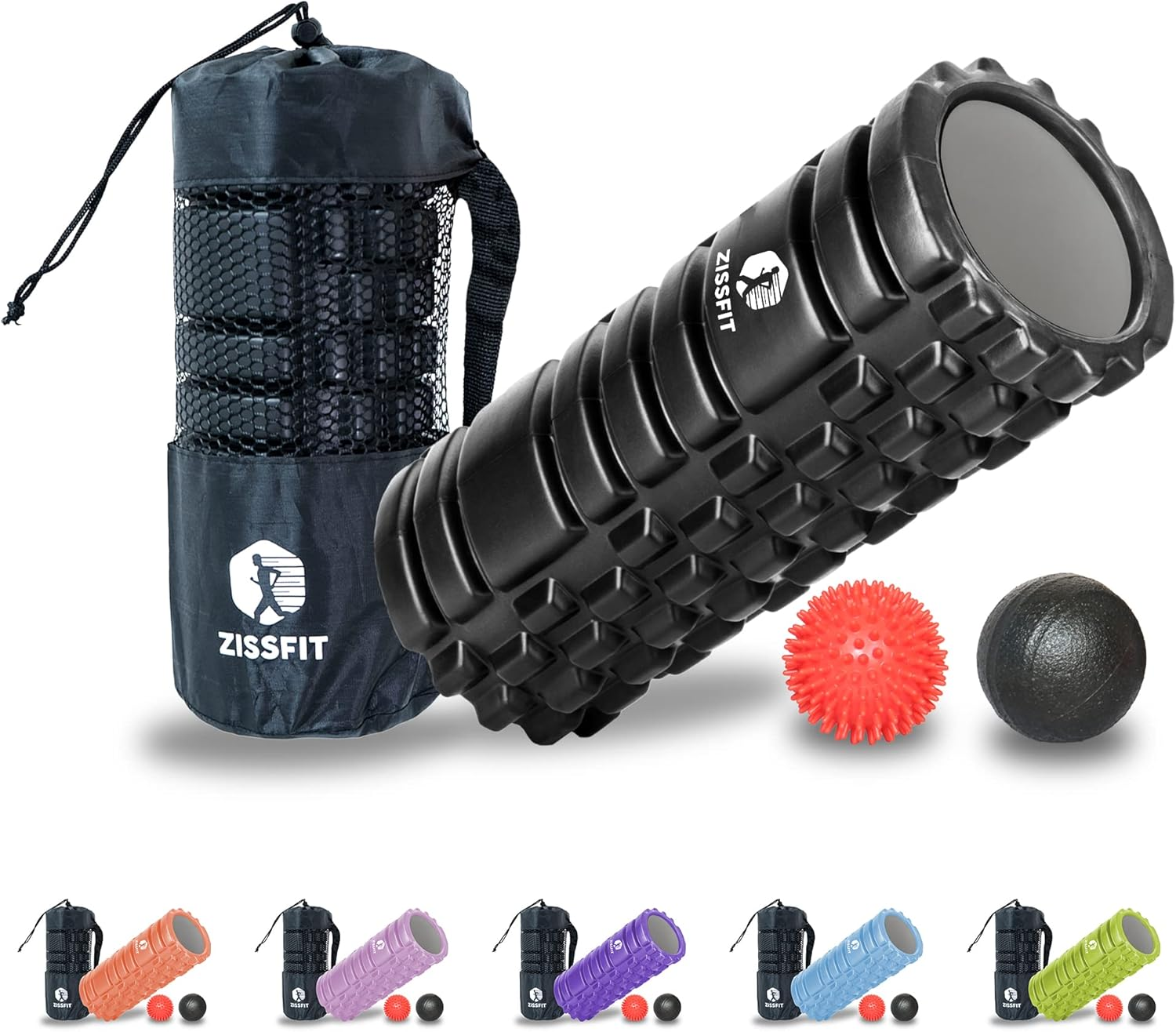 Foam Roller with Massage Balls, Back Roller for Back Pain, Muscles, and Deep Tis