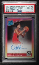 2018 Donruss Optic Holo Prizm Signatures Chandler Hutchison #166 PSA 10 Auto 1b8