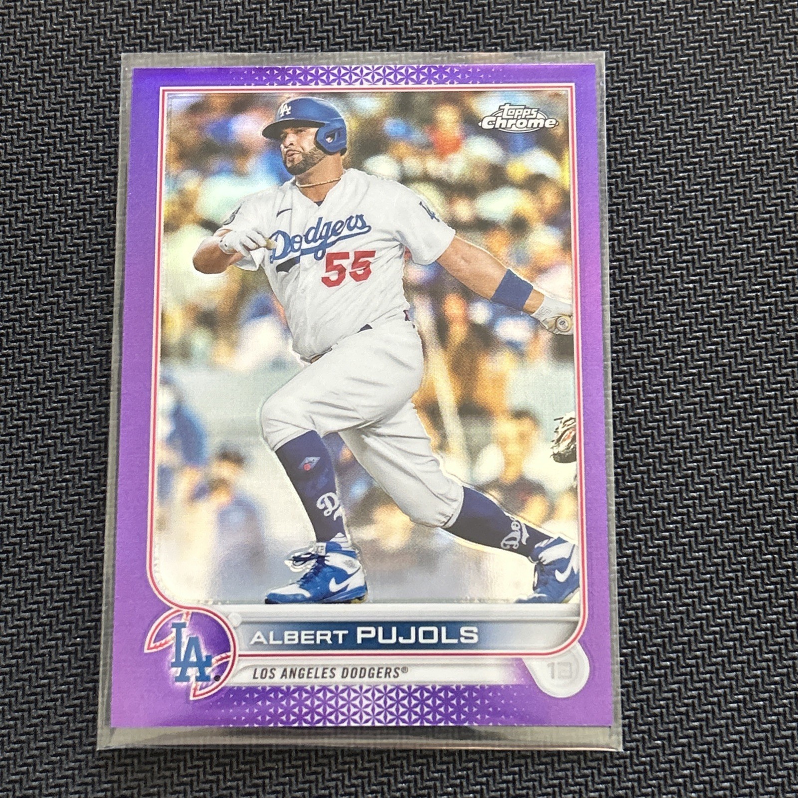 2022 Topps Chrome Albert Pujols #84 Purple Refractor 34/250 LA Dodgers
