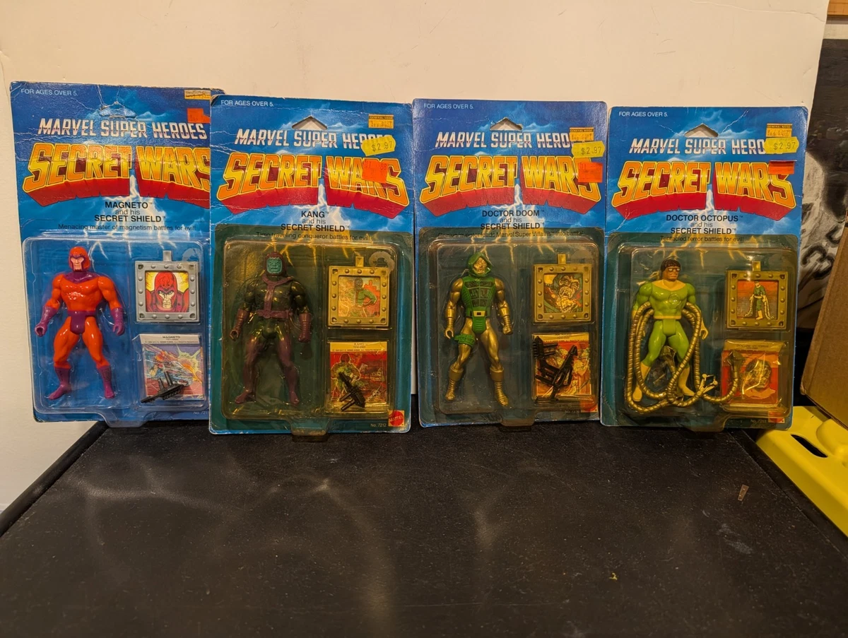 Vintage Marvel Secret Wars Magneto, Kang, Doctor Octopus, Dr. Doom Mattel Sealed