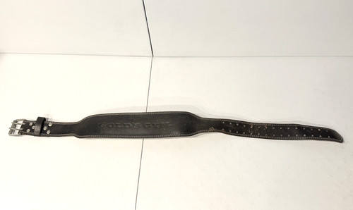 Vintage Gold's Gym Leather Weight Power Lifting Belt L/XL (34-43) 2 Prong Buckle
