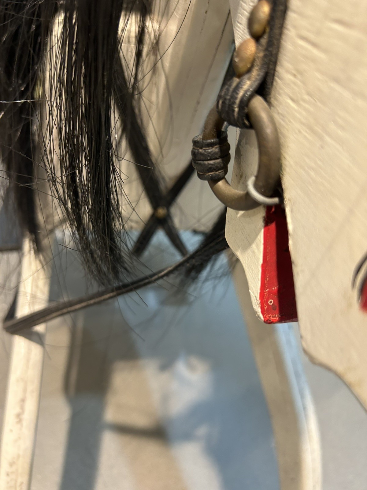 Vintage Wooden Rocking Horse on Stand 19