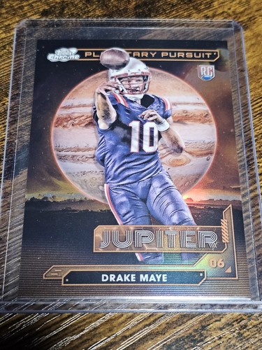 Drake Maye [Jupiter] #PPJ-DM 2024 Topps Cosmic Chrome Planetary Pursuit card