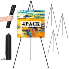 Easel Stand for Sign, 63" Portable Easels Stand for Display, Lightweight Adju...