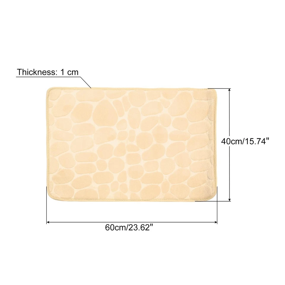 Коврик для ванной 23,62 дюйма x 15,74 дюйма из кораллового флиса коврик для ванной светло-коричневый - Изображение 2 из 4