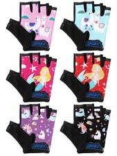 6 Pairs Christmas Kids Bike Gloves Gift Cute Fingerless Gymnastics Workout Golf