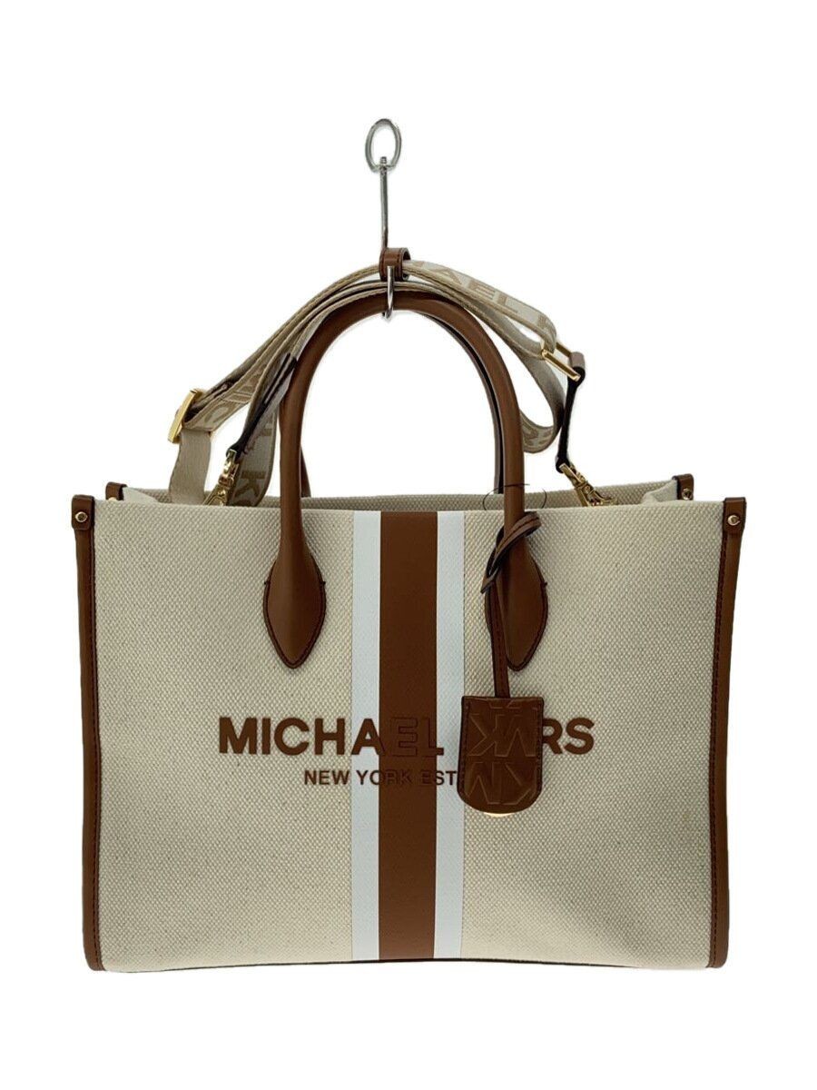 MICHAEL KORS Cream Canvas Shoulder Tote Bag 35S3G7ZT2C Pre-Owned