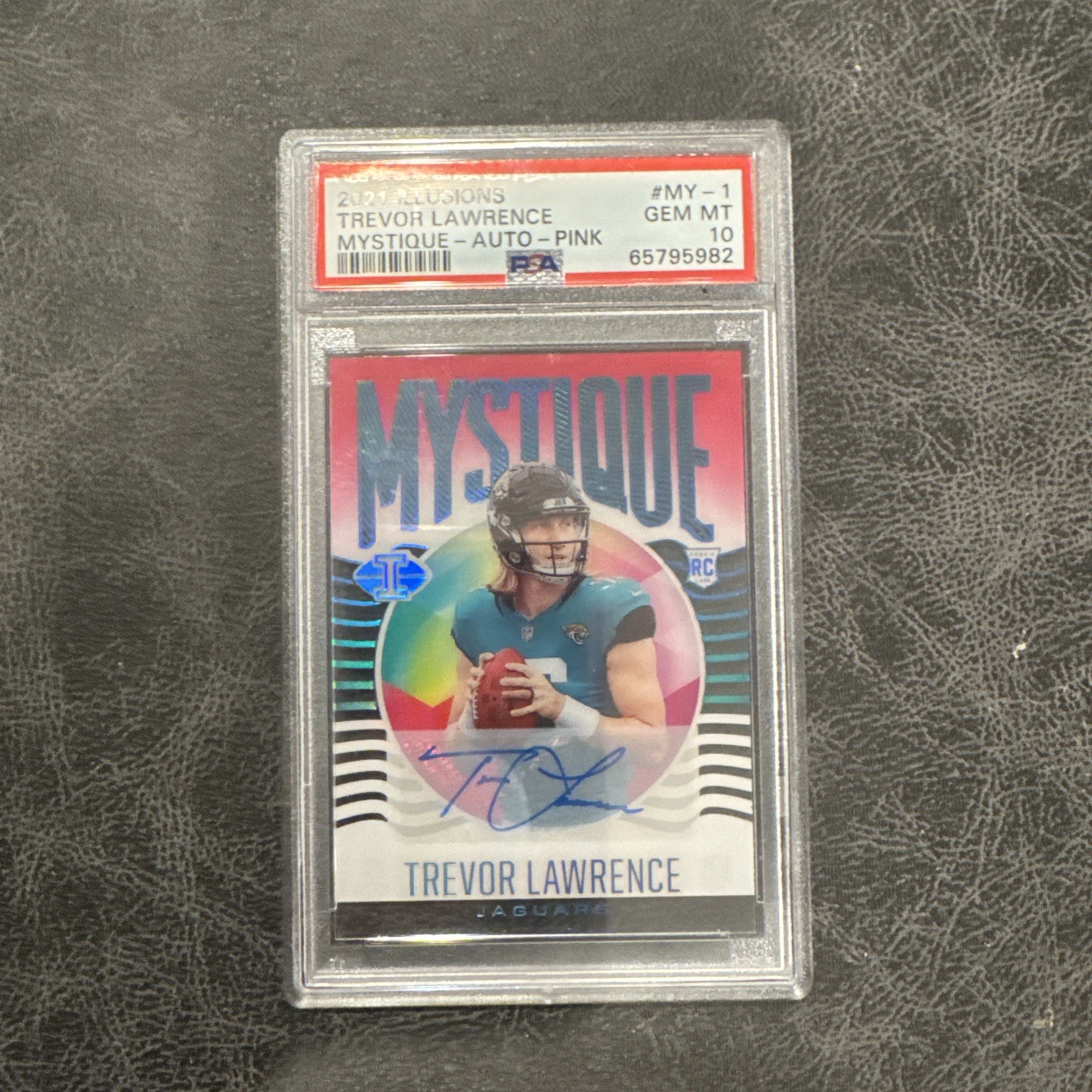 Trevor Lawrence Panini Illusions Mystique #MY1 Autograph-Pink