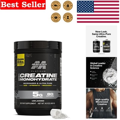 HPLC-Tested Unflavored Creatine Monohydrate - 80 Servings for Stronger Workouts