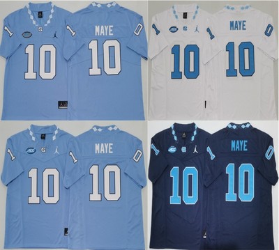 Drake Maye #10 North Carolina Tar Heels Stitched Jersey (Free Tax)