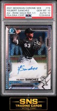 Marketplace image: 2021 Bowman Chrome Mega Box Autographs #YS Yolbert Sanchez Au-Rose Gold 1/1