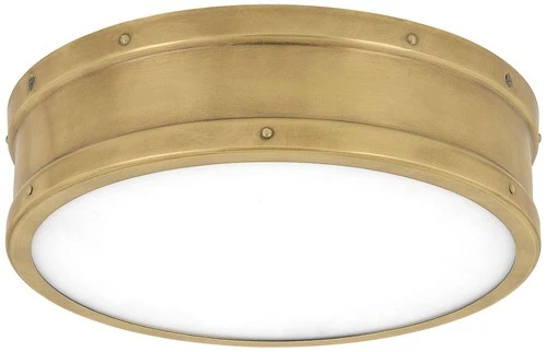 Quoizel Ahoy 12 3/4" Wide Nautical Weathered Brass LED Ceiling Light - Picture 4 of 5