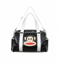 Vintage Paul Frank Diaper Shoulder Bag Purse Black W Diaper Pad NOS 18 x10