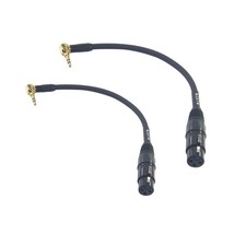WJSTN Right Angle 3.5 mm TRS to 3-pin Female XLR Adapter 8 inches, black