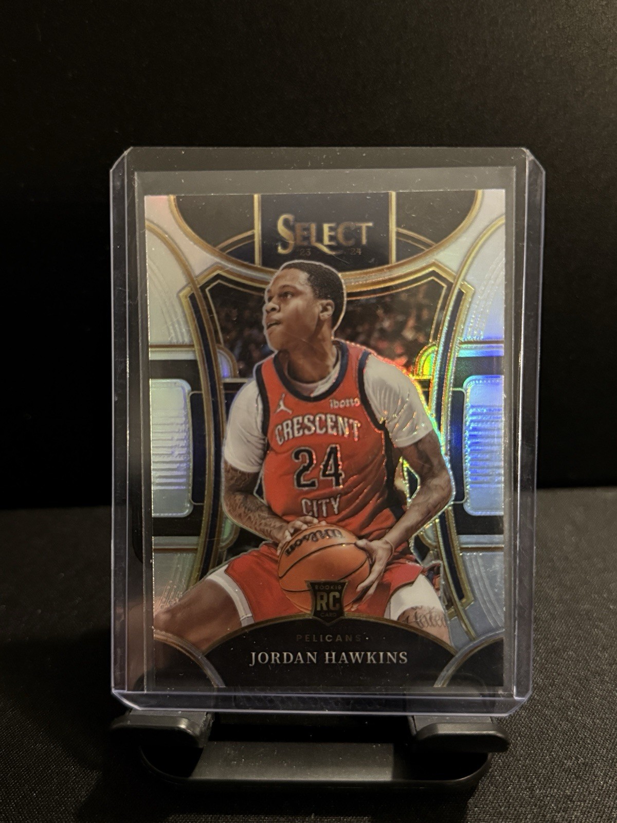 JORDAN HAWKINS RC 2023-24 Panini Select Basketball #334 Mezzanine SILVER PRIZM