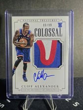 2015 Panini National Treasures Rookie Patch Auto Cliff Alexander #349 Kansas /99