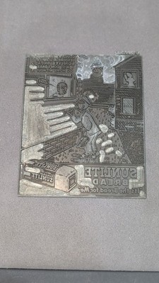 1940s Sunlite Bread San Jose Advertising Printing Plate Bakery Letterpress Block