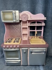 Our Generation 18 Doll Gourmet Kitchen Pink Cream American Girl Stove Sink