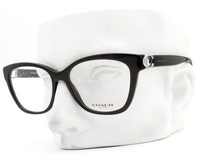 Coach Eyeglasses Glasses HC 6120 5510 Polished Black on Silver C 54mm with Case