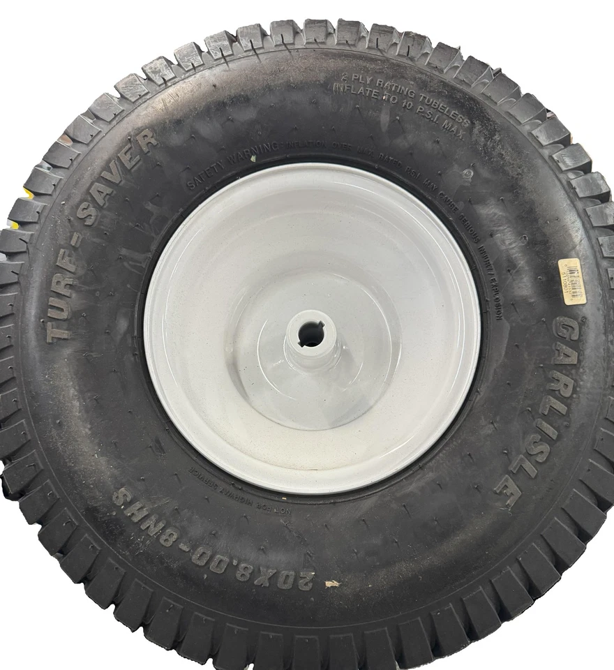 Carlisle Turf Saver Lawn & Garden Tire - 20X8-8NHS with RIM Durable Tread Black