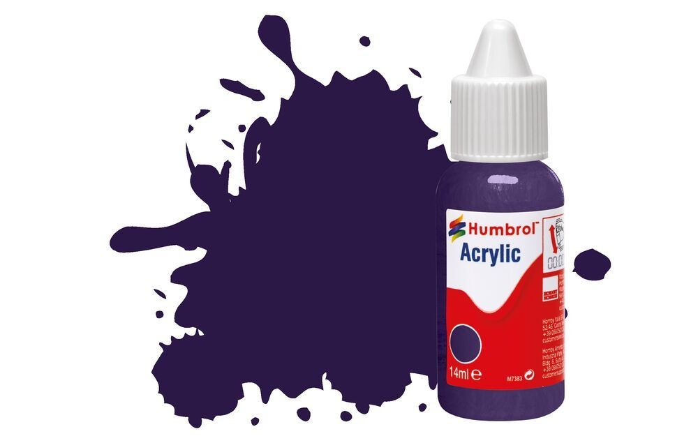 Humbrol DB0068 Acrylic Paint 68 Purple Gloss 14ml Dropper Bottle Airfix Craft