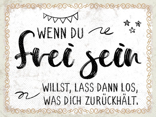 Holzschild 30X40 Cm Wenn Du Frei Sein Willst Deko Schild Deko Geschenk Schild-image